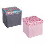 Пуфик-куб складной,  ПУ,  спанбонд,  картон,  31х31х31  см,  до 80   кг,  Паппи