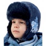 2100 Шапка зимняя серая 46/48 р для мальчиков TuTu