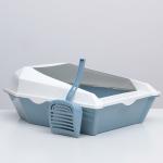 Туалет для кошек фигурный с бортом с совком