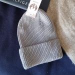 Вязаная женская шапка бини "Луковка", цвет серый, арт.47.0522