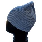 Вязаная женская шапка бини "Луковка", цвет серый, арт.47.0526