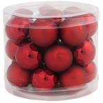 Набор стеклянных шаров Красный микс, 24шт., 25мм, ассорти, 81927