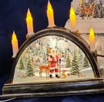 Сувенир с подсветкой "Сказочные гости со свечами" 15,5*4*9,5 см