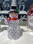 Сувенир с подсветкой "Снеговик в шляпе" 9*5,3*11 см