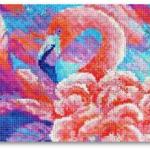 Алмазная мозаика 30*40см KiKi "Розовый фламинго" полная выкладка MOZ016