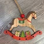 Украшение новогоднее подвесное "Весёлая лошадка" 10,5*10 см