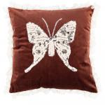 Santalino 850-829-3 подушка декоративная "бабочка",45х45см,коричневый,100%пэ
