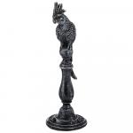169-341 фигурка интерьерная "попугай"  12*33 см цвет: патина