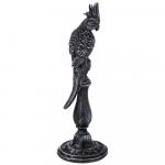 169-341 фигурка интерьерная "попугай"  12*33 см цвет: патина