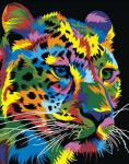 Большой леопард в стиле поп-арт