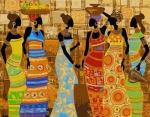 Африканские девушки в этнических нарядах
