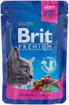 Brit Premium Пауч для взрослых кошек цыпленок и индейка 85 г, 5048823
