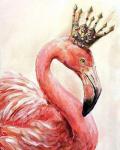 Большой фламинго с королевской короной
