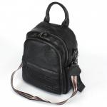 Рюкзак жен натуральная кожа OPI-8100,  2отд,  3внутр+4внеш/карм,  черный 243199