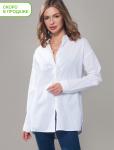 Блузка из тонкого хлопка-вуали с фактурным плетением полосы