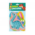 Арт.VT1106-91 Мягкие пазлы Baby puzzle "Динозавры" 4 картинки, 12 элементов