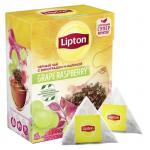 Lipton Grape Raspberry черный чай в пирамидках, 20 шт.