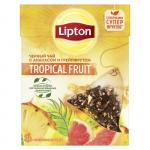 Lipton Tropikal Fruit черный чай в пирамидках, 20 шт.