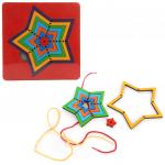 Арт.200 Радужная паутинка - Звездочка цвет фона в ассортименте