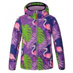 Куртка-ветровка софтшелл Ollie, фиолетовый (принт фламинго)