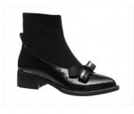 Z21121-01-25 черный лак (Иск.кожа/Байка) Ботинки женские
