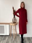 Платье-свитер бордовое из мягкого трикотажа