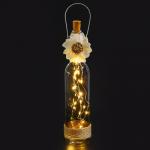 Светильник декоративный бутылка с гирляндой, 35х6,5см, 3xLR44, стекло, пластик, 4 цвета
