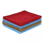 VETTA Набор салфеток из микрофибры, универсальные, "Одноцвет", 4 шт, 30x30см, 220г/кв.м., 4 цвета