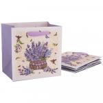 Пакет подарочный ПРОВАНС ЛАВАНДА 20х20х15 см / 521-240 / 4 /