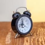 Часы-будильник "Mini panda", black