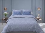 Комплект постельного белья 1,5-спальный, бязь "Комфорт"(220) (Дамаск, синий)