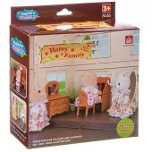 Игровой набор Happy Family с фигуркой зверюшки, комната,12х11,5х4,5 см, BOX, арт.012-05B