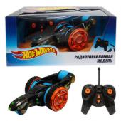 Hot Wheels трюковая трёхколёсная машина-перевёртыш на р/у, 27MHz, вращение на 360°, со светом, чёрная