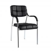 Стул BN_TQ_Стул Echair-805 VP кожзам черный, хром