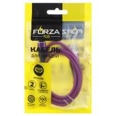 FORZA Кабель для зарядки Венеция Micro USB, 1м, 2А, тканевая оплётка, 3 цвета, пакет