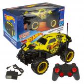 Hot Wheels багги Бигвил на р/у, со светом, мягкий съёмный корпус, защита от влаги, скорость 8км/ч, жёлтая