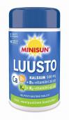 Minisun Luusto Ca 500mg +D3 25mkg +K2 45mkg (Кальций, Витамин D3, Витамин K2) жевательные таблетки - 80 шт