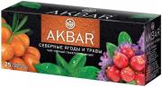 AKBAR Северные ягоды и травы черный чай, 25 пак.