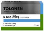 Витамины Омега-3 E-EPA 500 мг 70% EPA + 5 мкг (микрограммов) природного витамина D3 Tri Tolonen 120 кап
