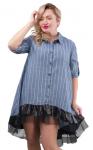 Платье-рубашка женское с воланами 252732, размер 50,52,54,56