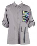Туника-рубашка женская 251329 с карманами, размер 52, 54, 56, 58