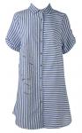 Платье-рубашка женское со стразами 251116, размер M, L, XL, 2XL, 3XL