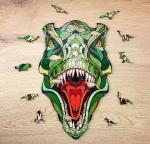 ***Деревянный пазл-головоломка EWA Динозавр T-REX XL (40x24 см) коробка-картон