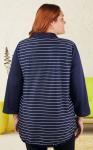Туника-рубашка женская в полоску 252407,размер 56,60,62