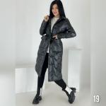 Болоневое пальто стеганое черное LE