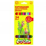 Набор цветных карандашей Каляка-Маляка двухстор. 12 шт. 24 цв. шестигранные дерев.