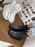 Ботинки на меху под кожу OFF черные MOB 8806-8