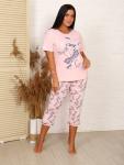Пижама с бриджами "Стрекозы", розовый (536-2)