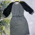 Платье кашемир с гипюром SIZE PLUS RH06