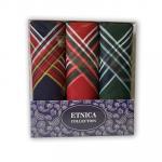 Платки носовые мужские подарочные упак 3 шт. Пд71-7 Etnica collection (арт.Пд71-7)